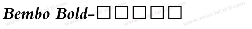 Bembo Bold字体转换